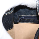 LOEWE Shoulder Bag Leather Navy Gold Auth bs32406-24