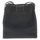 LOEWE Shoulder Bag Leather Navy Gold Auth bs32406-2