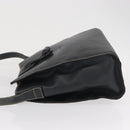 LOEWE Shoulder Bag Leather Navy Gold Auth bs32406-4