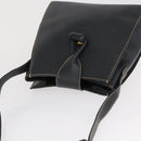 LOEWE Shoulder Bag Leather Navy Gold Auth bs32406-6