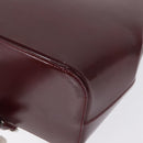 CARTIER Shoulder Bag Leather Bordeaux Gold Auth bs32407-13