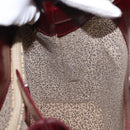 CARTIER Shoulder Bag Leather Bordeaux Gold Auth bs32407-17