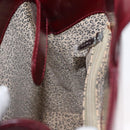 CARTIER Shoulder Bag Leather Bordeaux Gold Auth bs32407-18