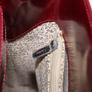 CARTIER Shoulder Bag Leather Bordeaux Gold Auth bs32407-19