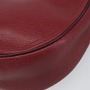 CARTIER Must Line Shoulder Bag Leather Bordeaux Gold Auth bs32408-14