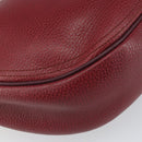 CARTIER Must Line Shoulder Bag Leather Bordeaux Gold Auth bs32408-15