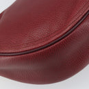 CARTIER Must Line Shoulder Bag Leather Bordeaux Gold Auth bs32408-13