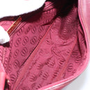 CARTIER Must Line Shoulder Bag Leather Bordeaux Gold Auth bs32408-18