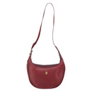 CARTIER Must Line Shoulder Bag Leather Bordeaux Gold Auth bs32408-13