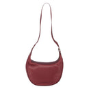 CARTIER Must Line Shoulder Bag Leather Bordeaux Gold Auth bs32408-2