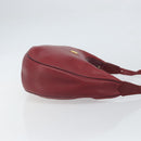 CARTIER Must Line Shoulder Bag Leather Bordeaux Gold Auth bs32408-3