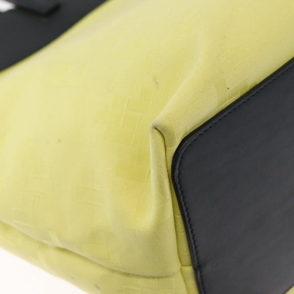 LOEWE Tote Bag Canvas Yellow Gold Auth bs32409