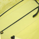 LOEWE Tote Bag Canvas Yellow Gold Auth bs32409-10