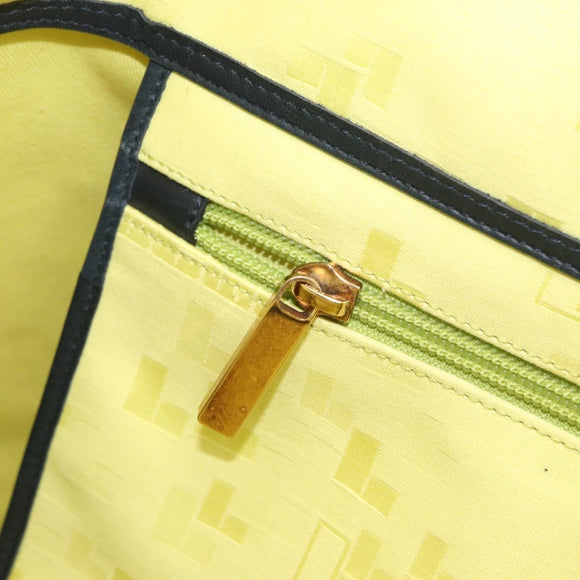 LOEWE Tote Bag Canvas Yellow Gold Auth bs32409