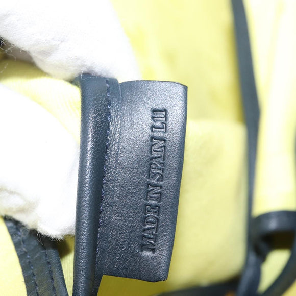 LOEWE Tote Bag Canvas Yellow Gold Auth bs32409