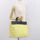 LOEWE Tote Bag Canvas Yellow Gold Auth bs32409-21