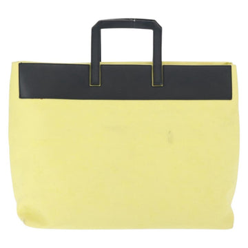 LOEWE Tote Bag Canvas Yellow Gold Auth bs32409 - 0