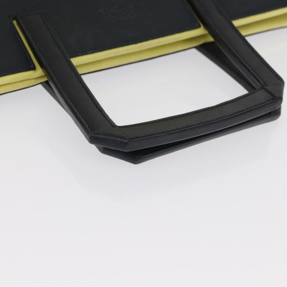 LOEWE Tote Bag Canvas Yellow Gold Auth bs32409