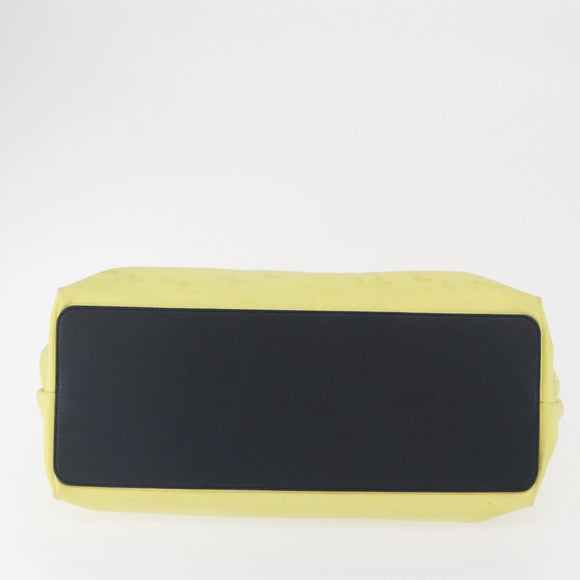 LOEWE Tote Bag Canvas Yellow Gold Auth bs32409