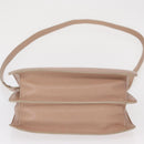 Jimmy Choo Hand Bag Leather 2way Beige Silver Auth bs32410-11