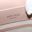 Jimmy Choo Hand Bag Leather 2way Beige Silver Auth bs32410-17