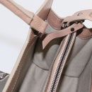 Jimmy Choo Hand Bag Leather 2way Beige Silver Auth bs32410-22
