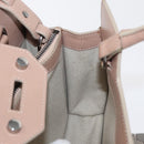 Jimmy Choo Hand Bag Leather 2way Beige Silver Auth bs32410-23