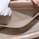 Jimmy Choo Hand Bag Leather 2way Beige Silver Auth bs32410-24