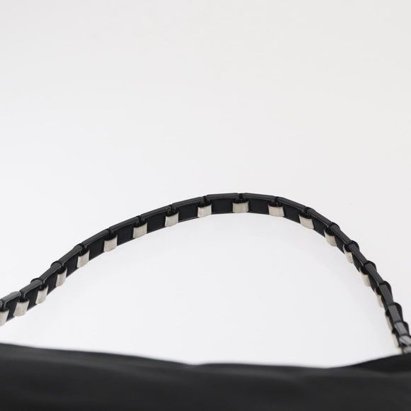 Salvatore Ferragamo Shoulder Bag Canvas Black Silver Auth bs32411
