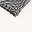FENDI KARLITO Clutch Bag Leather Black Silver Auth bs32412-10