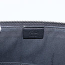 FENDI KARLITO Clutch Bag Leather Black Silver Auth bs32412-14