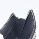 FENDI KARLITO Clutch Bag Leather Black Silver Auth bs32412-16