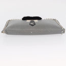 FENDI KARLITO Clutch Bag Leather Black Silver Auth bs32412-7