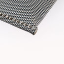 FENDI KARLITO Clutch Bag Leather Black Silver Auth bs32412-8