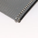 FENDI KARLITO Clutch Bag Leather Black Silver Auth bs32412-9