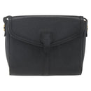 Burberrys Shoulder Bag Leather Black Gold Auth bs32413-13