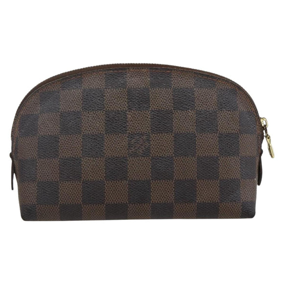 LOUIS VUITTON Damier Ebene Pochette Cosmetic PM Pouch N47516 LV Auth bs32422