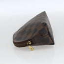 LOUIS VUITTON Damier Ebene Pochette Cosmetic PM Pouch N47516 LV Auth bs32422-3