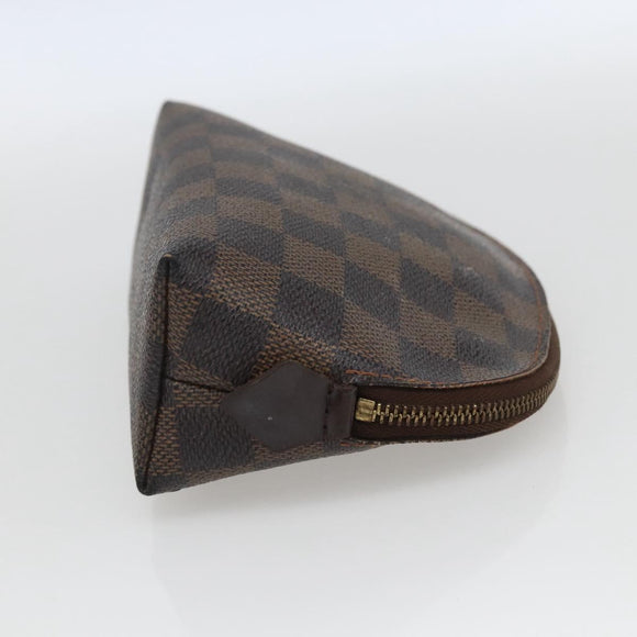 LOUIS VUITTON Damier Ebene Pochette Cosmetic PM Pouch N47516 LV Auth bs32422