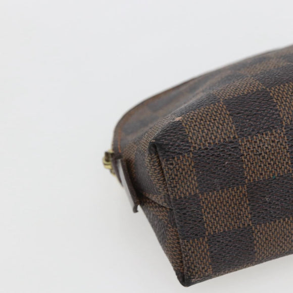 LOUIS VUITTON Damier Ebene Pochette Cosmetic PM Pouch N47516 LV Auth bs32422