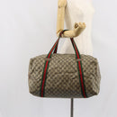 GUCCI Micro GG Supreme Web Sherry Line Bag PVC Beige 012 904 0282 Auth bs32426-21