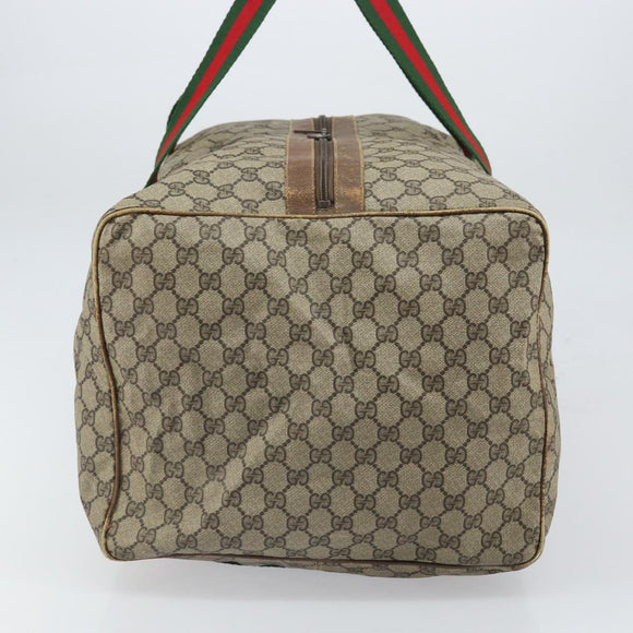 GUCCI Micro GG Supreme Web Sherry Line Bag PVC Beige 012 904 0282 Auth bs32426