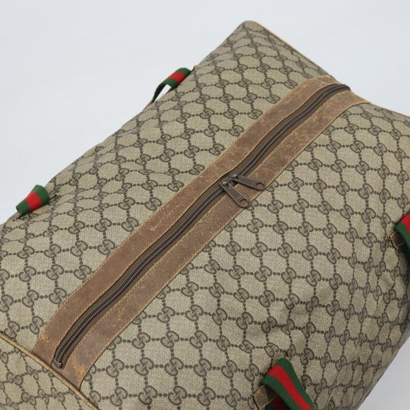 GUCCI Micro GG Supreme Web Sherry Line Bag PVC Beige 012 904 0282 Auth bs32426