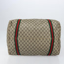 GUCCI Micro GG Supreme Web Sherry Line Bag PVC Beige 012 904 0282 Auth bs32426-9