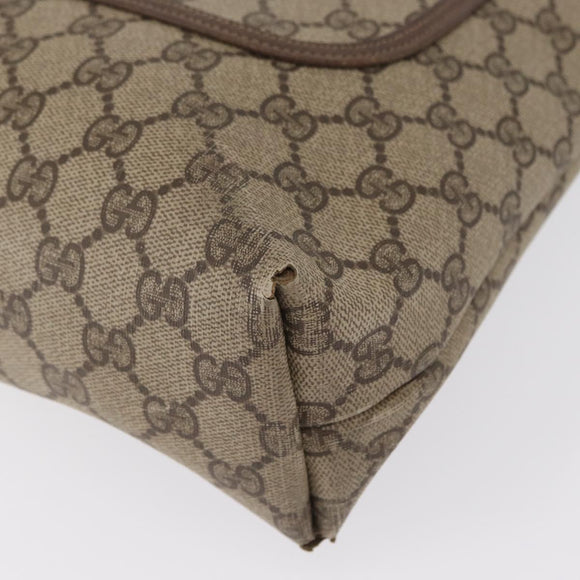 GUCCI GG Supreme Web Sherry Line Tote Bag PVC Beige 39 02 003 Auth bs32427