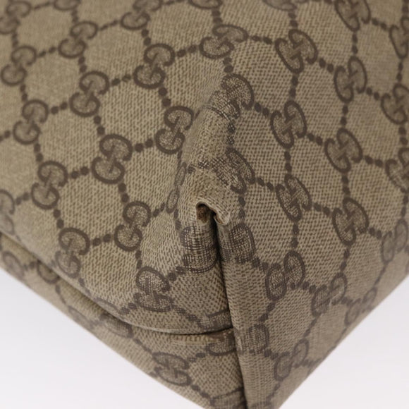 GUCCI GG Supreme Web Sherry Line Tote Bag PVC Beige 39 02 003 Auth bs32427