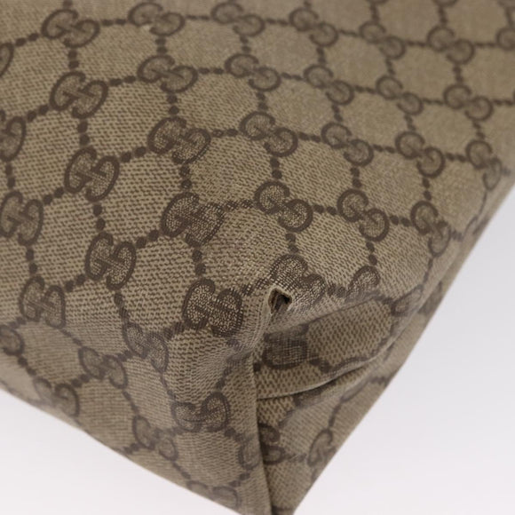 GUCCI GG Supreme Web Sherry Line Tote Bag PVC Beige 39 02 003 Auth bs32427
