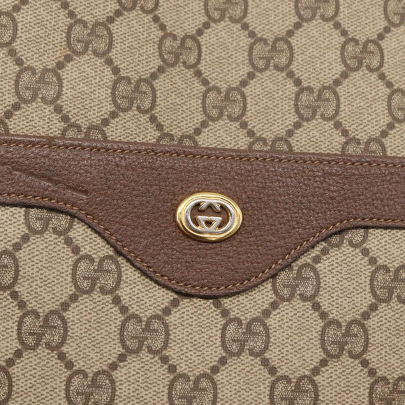 GUCCI GG Supreme Web Sherry Line Tote Bag PVC Beige 39 02 003 Auth bs32427