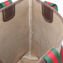 GUCCI GG Supreme Web Sherry Line Tote Bag PVC Beige 39 02 003 Auth bs32427-17
