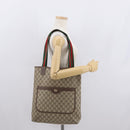 GUCCI GG Supreme Web Sherry Line Tote Bag PVC Beige 39 02 003 Auth bs32427-20